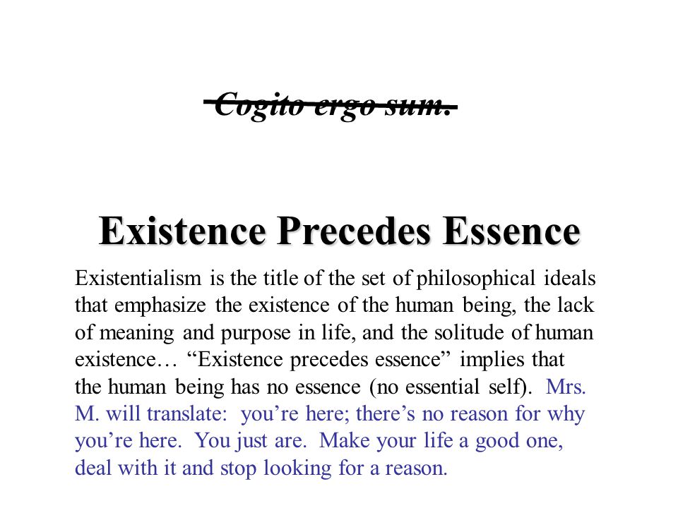 Existentialism does life have meaning essay